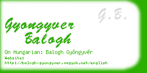 gyongyver balogh business card