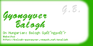 gyongyver balogh business card